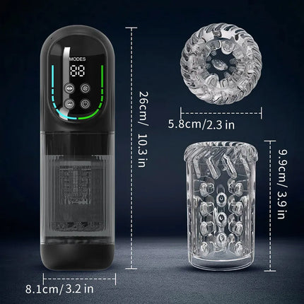 Telescopic Rotation Masturbator Cup Vagina Masturbation Blowjob Adults Sex Toys for Men Male Piston Automatic Mastubator