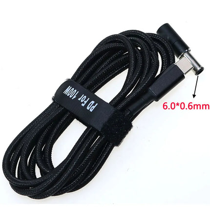 USB Type C to DC2.5*0.7 3.0*1.1 3.5*1.35 4.0*1.35 4.0*1.7 4.5*3.0 4.8*1.7mm Male Plug Converter USB-C PD Lure Charging Cable