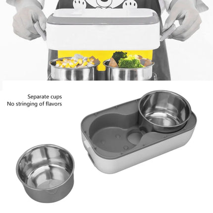 Portable Electric Lunch Box Stainless Steel Liner Heated Bento Box For Home Dorm Travel Outdoor 0.5L