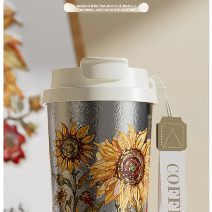 100% Pure Titanium Couples Coffee Mug - 520ml  Cup, Compact Portable for Office/Outdoor/Travel, Coffee Heat Retention