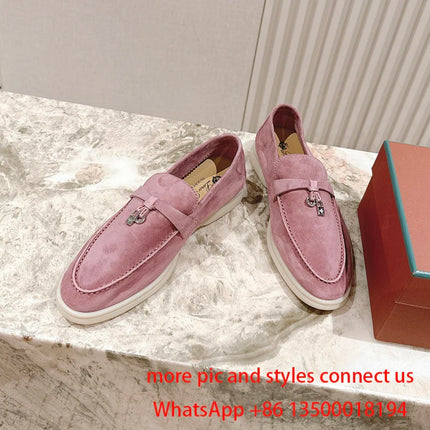 Designer luxury 2026 new casual women's fashionable and comfortable versatile loafers all leather flat shoes