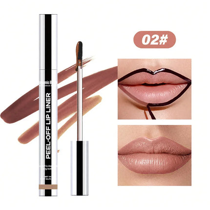 6 Color Peel Off Lip Liner Matte Waterproof Lip Gloss Long Lasting Transfer Proof Nourishing Formula for Comfortable Wear Beauty