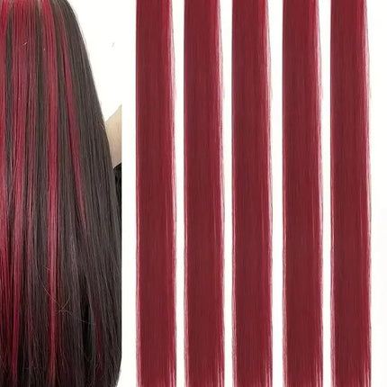 Three-color gradientSparkle Hair Extensions Clip In Rainbow Synthetic Sparkle Hair Tinsel Heat Resistant Sparkle Hair Extensions