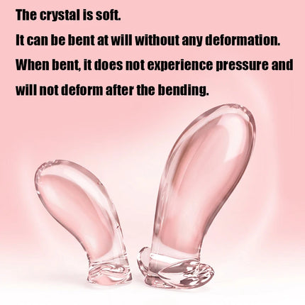 Large Crystal Clear Silicone Dragon Egg Anal Plug with Size Markings Soft Flexible Prostate Massager for Men And Women