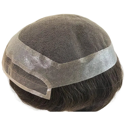 Men's Capillary Prosthesis Front HD Lace Natural Human Hair Wigs Hd Lace PU Base Men Toupee Hair Replacement Front Lace Hairline