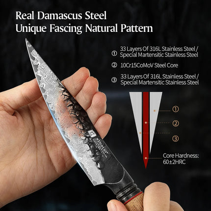 XINZUO 5.5-inch Utility Knife Long-lasting High-quality a Worthy Addition to Your Kitchen Invest in Durability Pro Knife