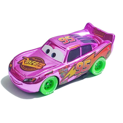 Disney Pixar Cars 95 Pink Lightning McQueen Cartoon Model Car 1:55 Metal Die Casting Racing Toys Children's Toys Birthday Gifts