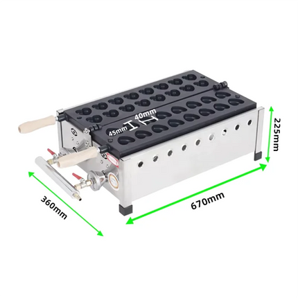 Commercial Heart Shaped Mini Waffle Makers Non-stick Heart Shaped Waffle Baking Machine