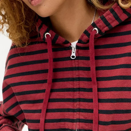 2000s Retro Y2K Grunge Cyber Striped Zip Up Hoodies Harajuku Jackets Coat Outfits Gothic Emo Mall Goth Sweatshirts 2025 Fall