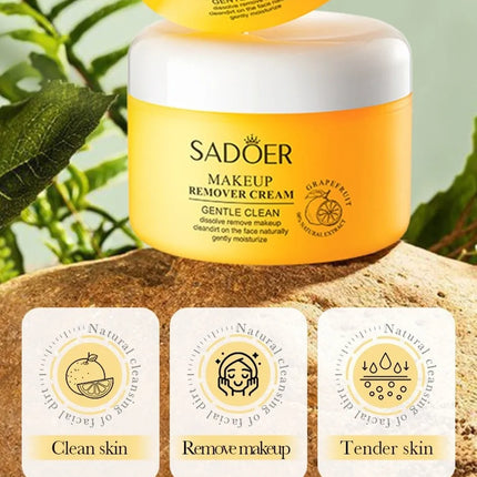 Quickly Dissolve SADOER Grapefruit Makeup Remover Stubborn Makeup Deep Cleaning Deep Cleaning Makeup Remover Without Residue