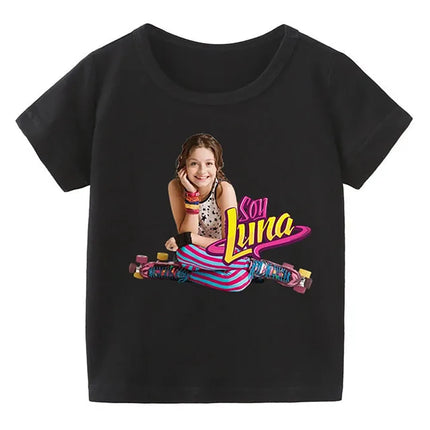 ZYXZ New Cartoon Soy Luna Children's T-Shirt Funny Pink T-Shirts Baby Gilrs Summer Children For Kids Tops Clothes