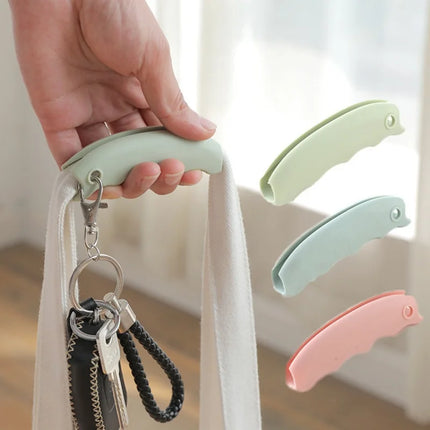 Shopping bag holder with padded handles, silicone handles for holding while shopping, non-slip hand protection, kitchen gadgets