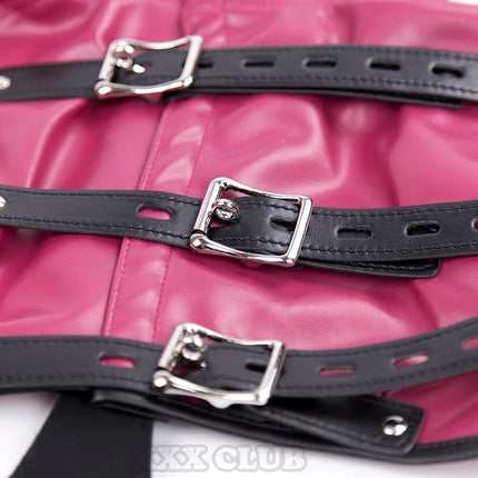 Thierry Adult Sex Game Fetish Straitjacket Bondage Restraint Jacket Long Sleeves Breast Exposed Tops Sex Toys For Women