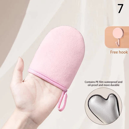 Reusable Body Self-Tanning Glove Cream Lotion Mousse Body Cleaning Glove Double-Sided Prevents Sticky Hands Applicator Self Tan