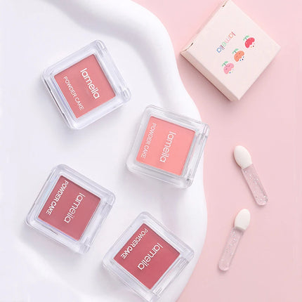 1Pc Face Blusher Matte Natural Cheek Tint Brighten Face Waterproof Face Contouring Cosmetics Blush Powder Soft Female Makeup