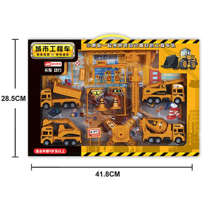 Engineering Vehicle Toys Plastic Construction Excavator Tractor Dump Fire Truck Bulldozer Models Kids Boys Mini Gifts