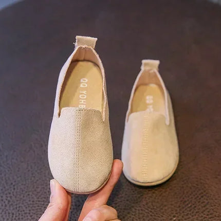 Children's Flat Shoes New Candy Color Simple Casual Shoes Loafers Slip-on Flats Lightweight Boys Girls Leather Shoes Moccasins