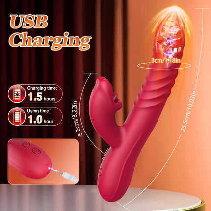 Female Licking Thrusting Dildo Vibrator G Spot Clitoris Anal Stimulator Vagina Masturbators Adult Sex Toy for Women 18+