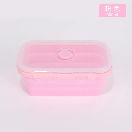 4PS Collapsible Food Storage Containers with Lids & Vent,, Kitchen Stacking Silicone Collapsible Meal Prep Container Set for