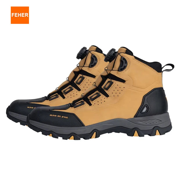 FEHER MQZ Series Motorcycle Boots Waterproof CE Level 2 Foot Protection Hiking Shoes All Season for Rider and Wilderness Climber
