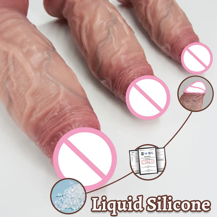 3 Sizes Realistic Anal Dildo Soft Huge Penis Suction Cup Anal Sex Toys For Woman Vagina Adult Masturbator Cock Big Dick buttplug