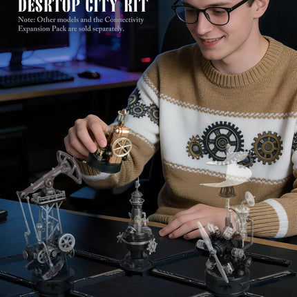 ROKR CGM02 Morse Telegraph Machine 3D Metal Puzzle – Steampunk Mechanical Model Kit for Adults DIY Assembly Set