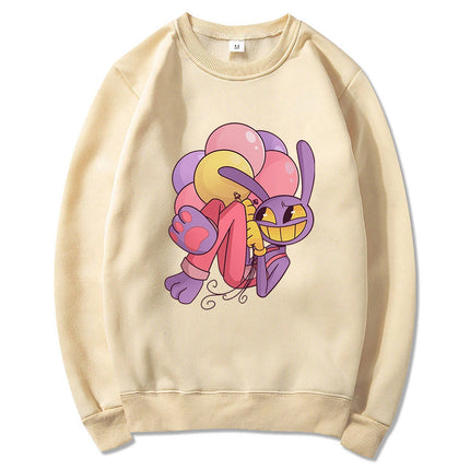 Digital Circus Jax Hoodie Fashion Women Aesthetic Graphic Kawaii Rabbit Hug Balloons Hoodies Unisex Cartoon Pullover Sweatshirts