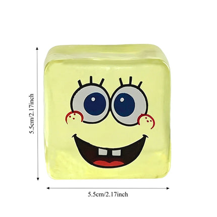 Squishy In Stock SpongeBob Squishy Stress Relief Cube Toy, Malt Sugar Slow Rebound Squeeze Fidget Toy Birthday Gift