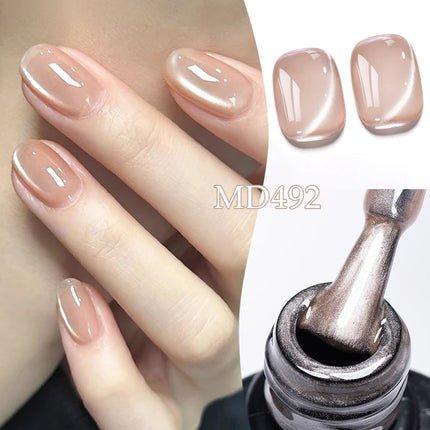8ml Water Light Cat Magnetic Gel Nail Polish Shiny Effect Semi Permanent Soak Off UV LED Gel Varnish Manicure DIY Nail Supplies