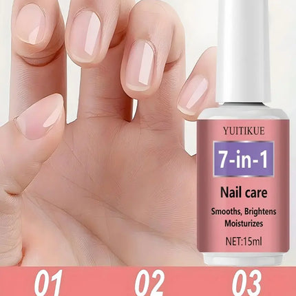 YUITIKUE 7-in-1 Nail Care 15ml - Smooths, Brightens & Moisturizes Nails, Not Sticky, Easy to Absorb, Hardens & Protects