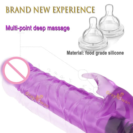 Vibrators False penis for FemaleMassage Gun Head Crystal Adult Massage gun accesorie silicone heads for Fascia gun percussion