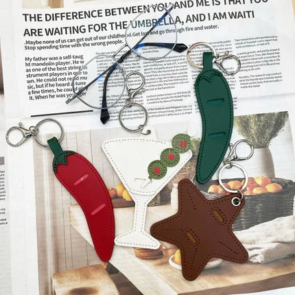 Cute Hanger Pentagram Star Keychain DIY Multi Functional Bag Charm Korean Creative Glasses Storage Clip Bag Pendant