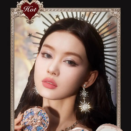 Flower Knows Little Angel Series Cosmetics 4 Color Relief Highlights Matte Shimmer Sense Delicate Contour Palette Makeup