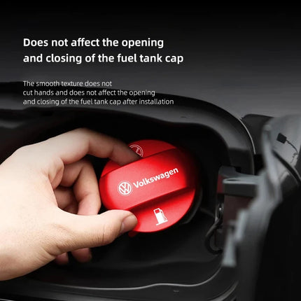 Car Fuel Cap Aluminum Alloy Oil Box Lid Petrol Tank Cover For Volkswagen GTI Polo Golf 5 MK6 MK7 Tiguan Arteon Jetta Passat CC
