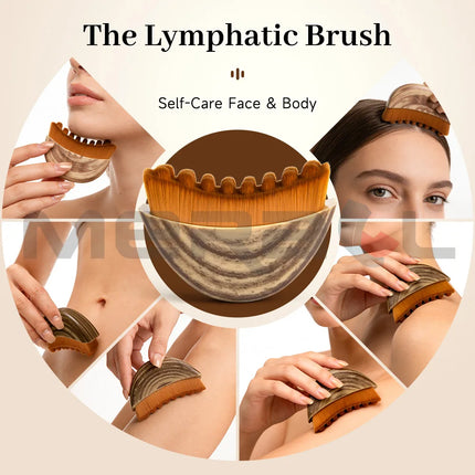 Lymphatic Contour Face Brush Lymphatic Drainage Reduce Puffiness Relief Fatigue Facial Massager Face Chin Skin Sculpting Tool