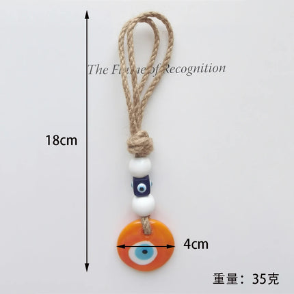 Evil Eye Wall Hanging Nazar House Protection Macrame Decor Rearview Mirror Pendant Lucky Eye Glass Evil Eye Gifts Turkish Eyes