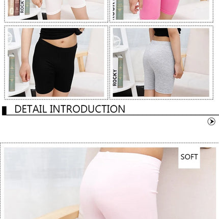 4pcs Girls Safety Pants Modal Dance Leggings Shorts 2024 Soft Candy Color Panties Girls Underwear Short tights Aged 3-12 Years