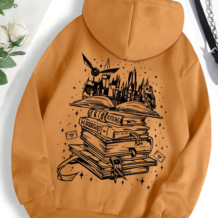 A Funny Book Printed Sweatshirt Women Harajuku Casual Loose Hooded Fashion Soft Comfortable Hoodies Autumn Warm Female Clothes