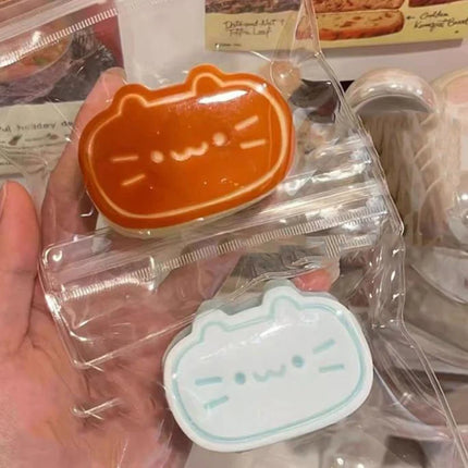 Pudding Cat Mochi Squishy Squeeze Stress Relief Toys Cheese Kitty Squishy Tabas Stress Ball Vent Toys Soft Fidget Toys Gift