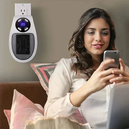 Wall-mounted Electric Heater Energy-efficient Warm Air Blower Hot Air Blower Mini Hot Fan Electric Wall-mounted Heater Plug-in