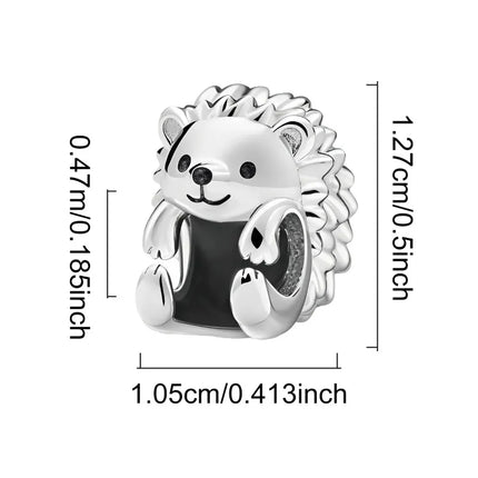 925 Sterling Silver Hedgehog Dinosaur Animal Series Spot Dog Charms Beads Fit Original Pan Bracelet High Quality DIY Jewelry
