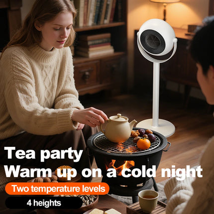 Winter Floor Mounted Warm Air Fan With Adjustable Telescopic Electric Heater For Home Bedroom Office Energy-Saving Small Sun