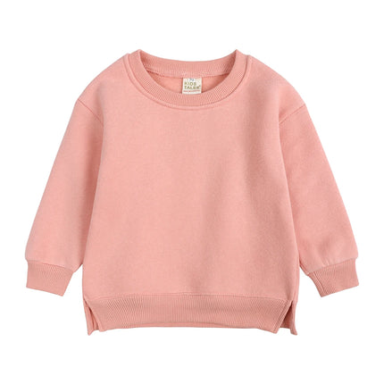 2026 Winter Spring Hoodies Pullovers Kids Boys Girls Clothes Korean Baby Thicken Fleece Sweatshirt Children's Clothing 6M-7T