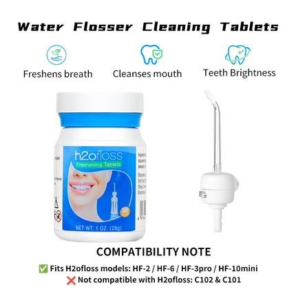 H2ofloss Water Flosser For Teeth Portable Oral Irrigator Dental Water Jet Cleaning High Pressure Mouth Washing 2500mAh 140PSI