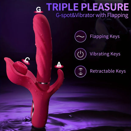 3 in 1 Thrusting Dildo Vibrator G-Spot Rabbit Vibrator for Women Vagina Clitoris Stimulator Sex Toys Adults Products For Women