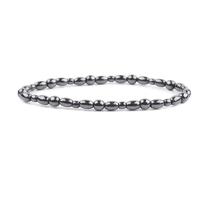Black Magnetic Black Gallstone Anklet Men Women Lymphatic Detoxification Magnetic Therapy Weight Loss Slimming Bracelet