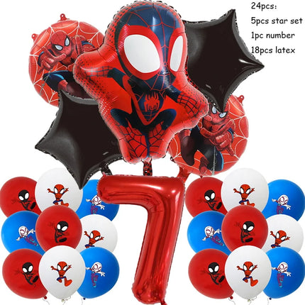 Spidey And His Amazing Friends Happy Birthday Party Decorations SpiderMan Theme Balloons Supplies Tablecloth Tableware Kids Gift