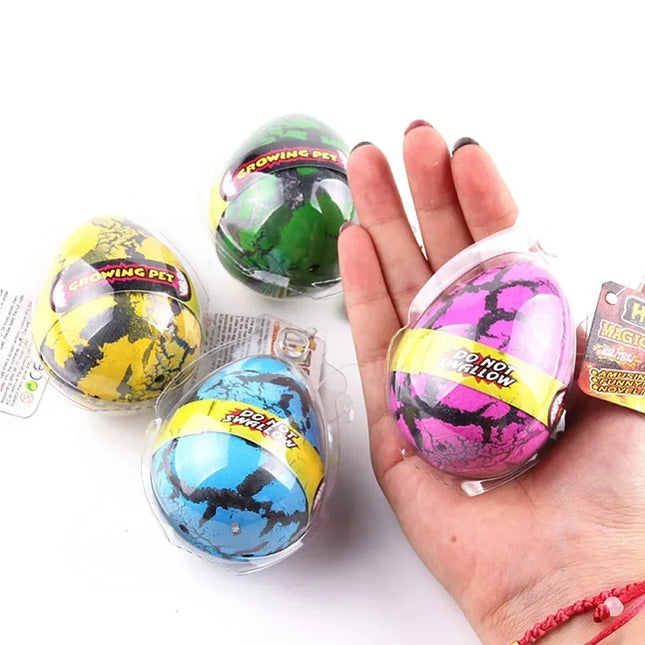 Magical 4PCS Dinosaur Add Water Grow Egg Animal Breeding Process Hatching Growing Educational Teach Funny Toys Interesting Gifts