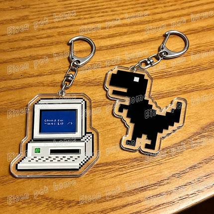 Funny XP 98 Window 10 Computer Keychains for Accessories Bag Charm Programmer Keyrings Jewelry Friends Birthday Gifts