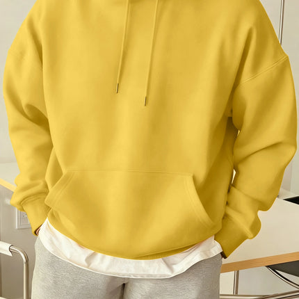 Fashion Solid Sweatshirt Sport Comfy Tracksuit Fleece Autumn Hoodies Man Basics Warm Streetwear Casual Jogging Clothes Unisex
